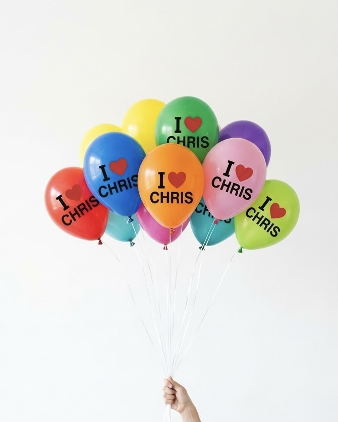 I Love Chris Balloons