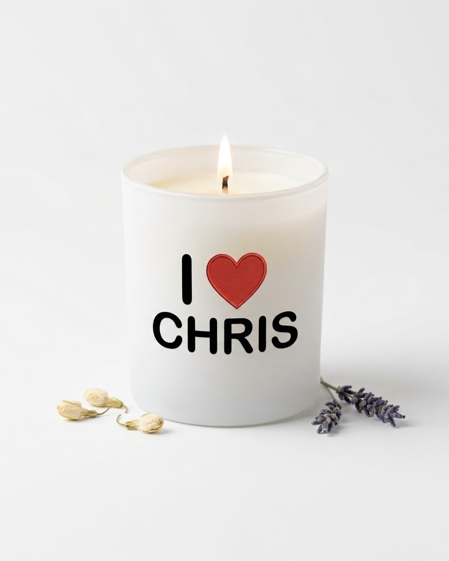 I Love Chris Candle