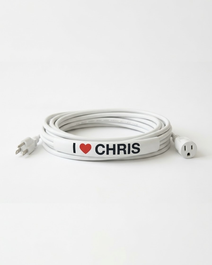 I Love Chris Extension Cord
