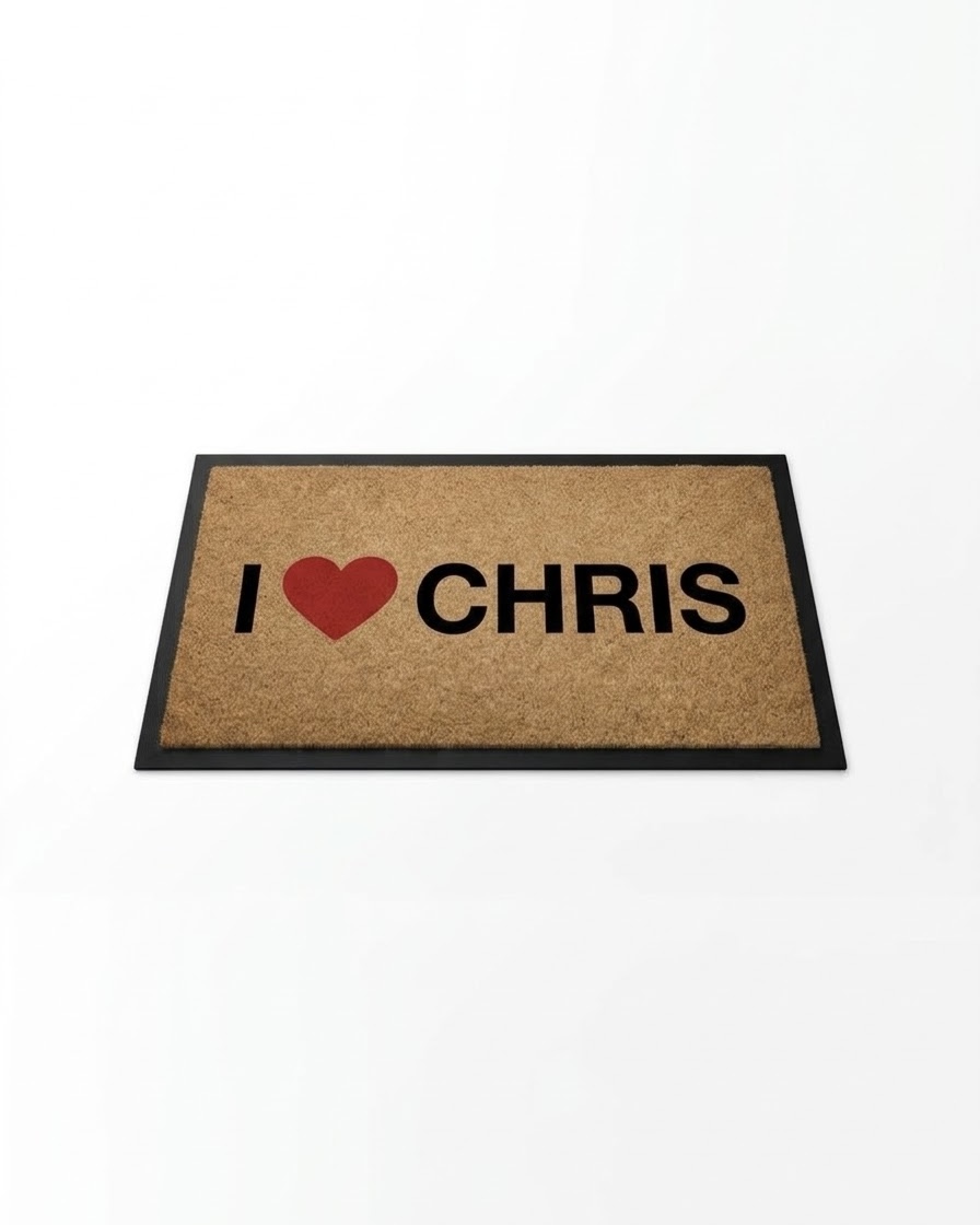 I Love Chris Floor Mat