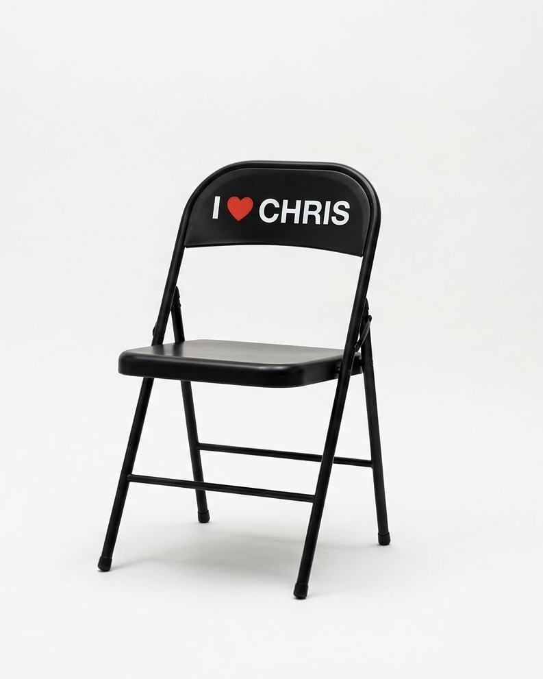 I Love Chris Folding Chair