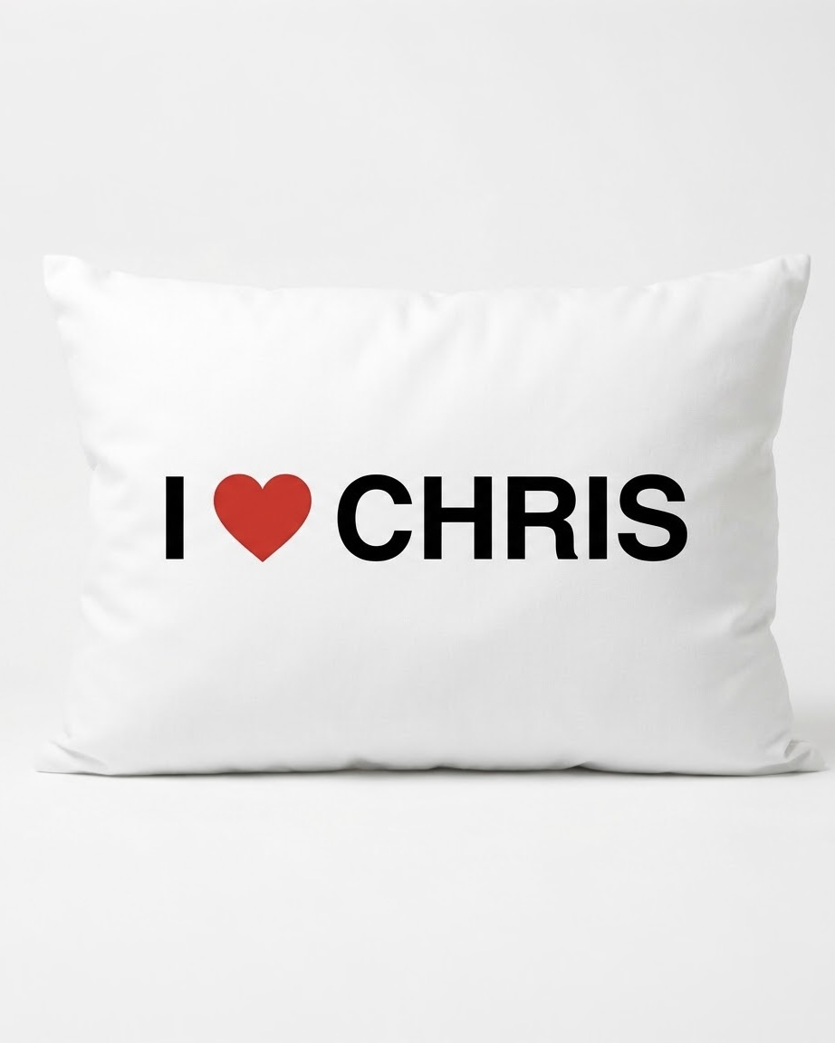 I Love Chris Pillow