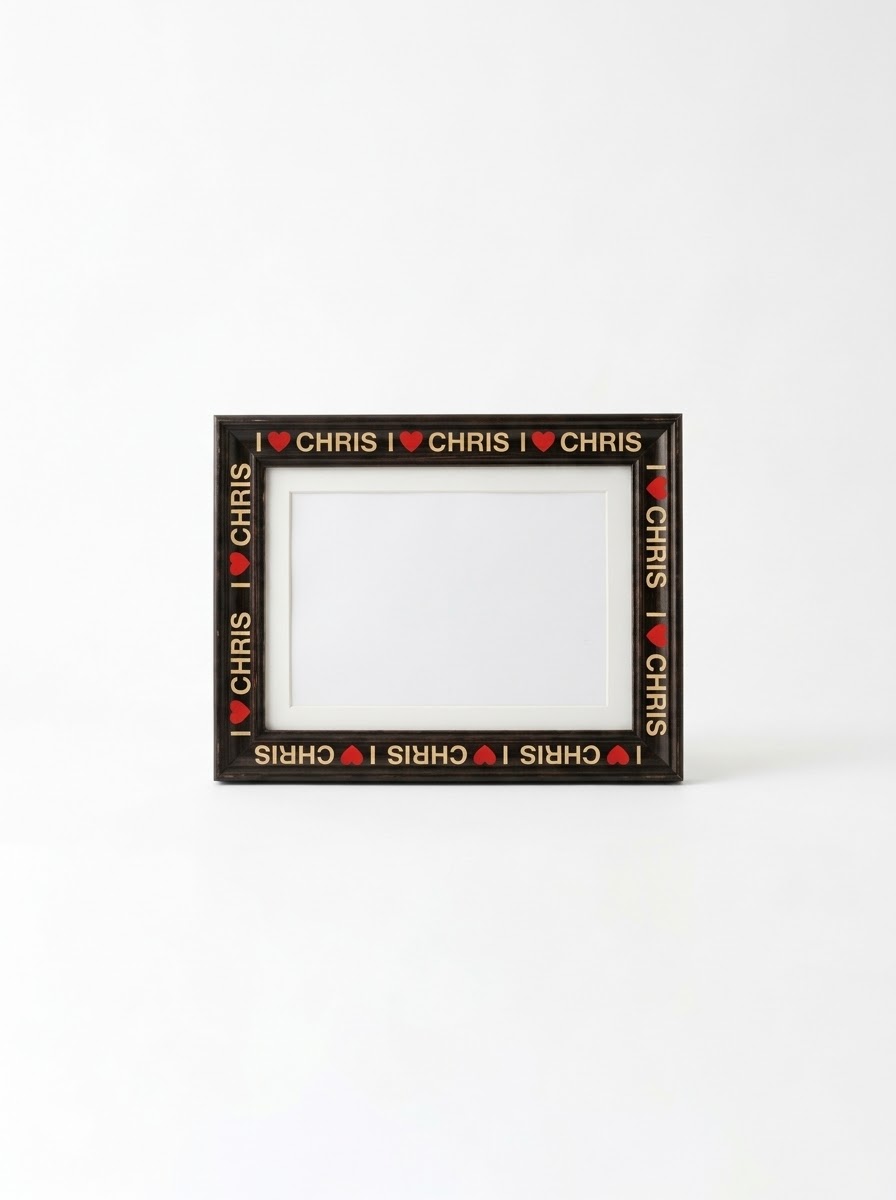 I Love Chris Family Portrait Frame