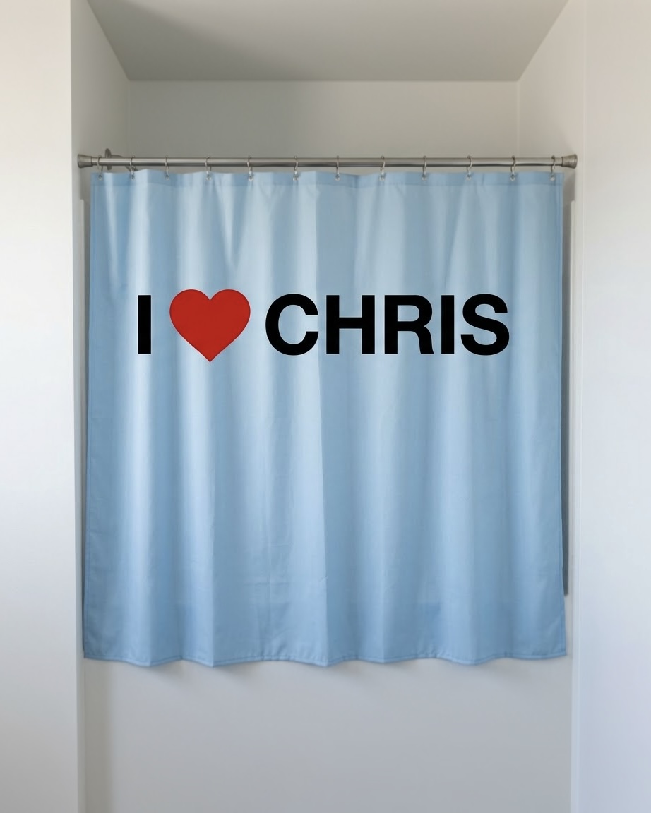 I Love Chris Shower Curtain
